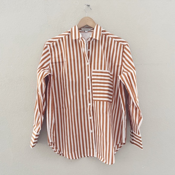 AYR The Deep End Shirt XS Cotton Striped Apertif Oversized Classic Minimalist - Picture 6 of 15